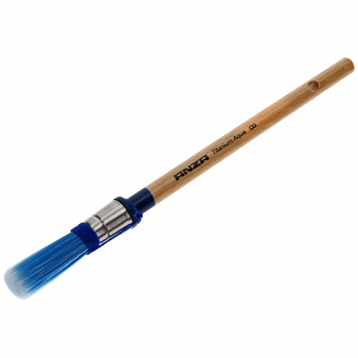 Anza kwast Titanium Aqua rond